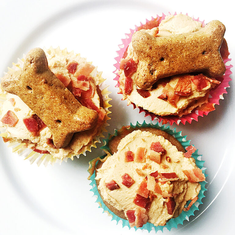 Celebrate your dog's birthday with homemade healthy and allergy-friendly cupcakes! | via barley & birch