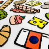 This cardboard set of play market food is an easy DIY, a great way for kids to learn about food, and looks SO adorable