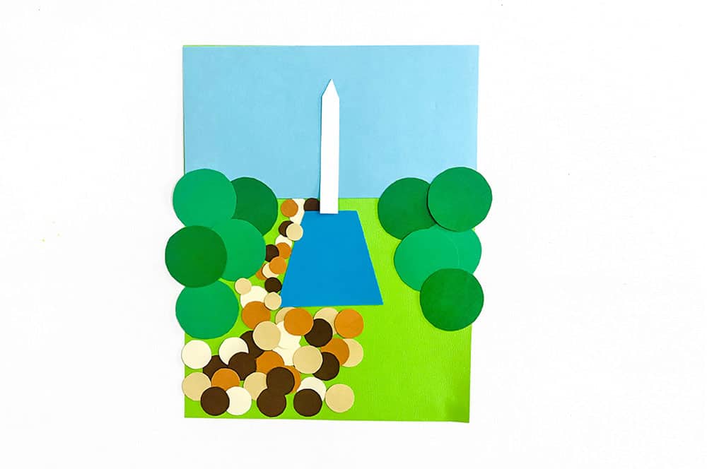 This collage from simple shapes is a wonderful way to discuss the history behind MLK, Jr. Day while exploring an iconic image.