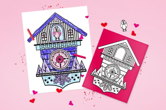 bandb-2018-hW-cuckoo-clock-valentine-10 Go cuckoo this Valentine's Day making these fun popup cuckoo clock cards!