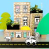 Make a vibrant and colorful art-filled city neighborhood with cardboard boxes! This craft activity for kids incorporates art and imagination for hours of creative play!