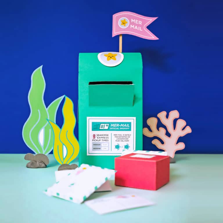 This easy mermail and mini mailbox craft is a super fun pretend play activity for kids - free printable included! | barley & birch for hello, Wonderful