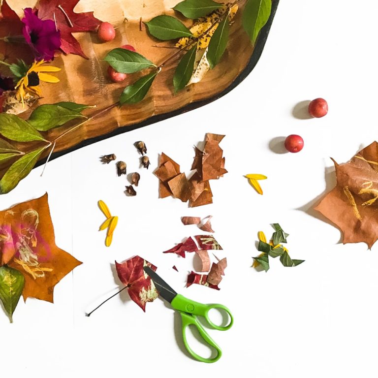 Mouse mail: A Montessori-inspired drawing, cutting, sorting and nature game for kids! Perfect for fine motor skill development and indoor/outdoor autumn play.