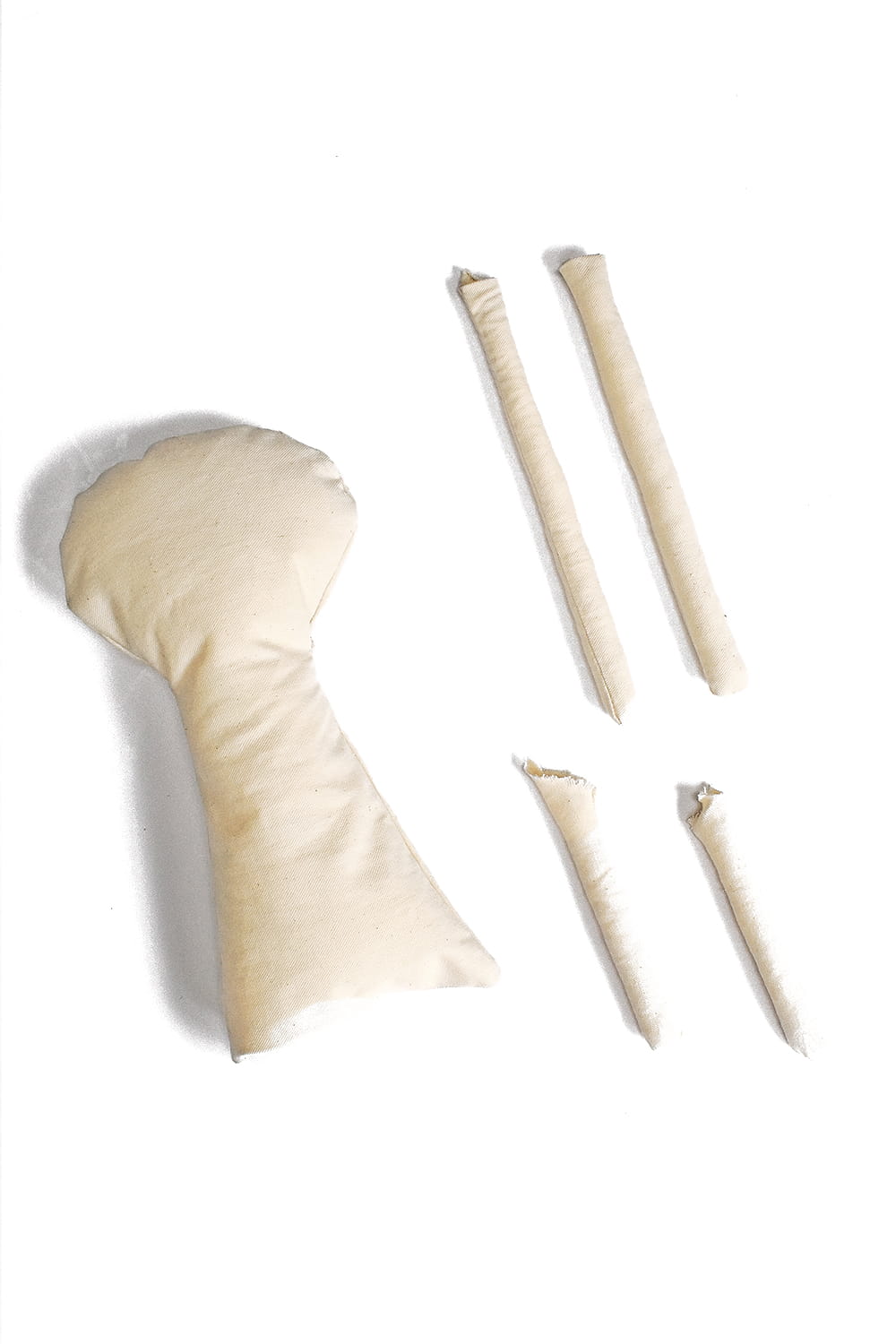 Sew and stuff both arms, both legs, and the main body separately.