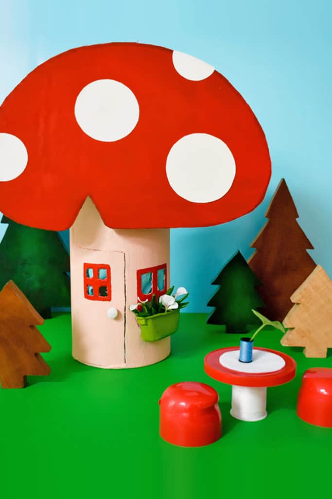 Make: A Cardboard Toadstool DIY Gnome Home - barley & birch