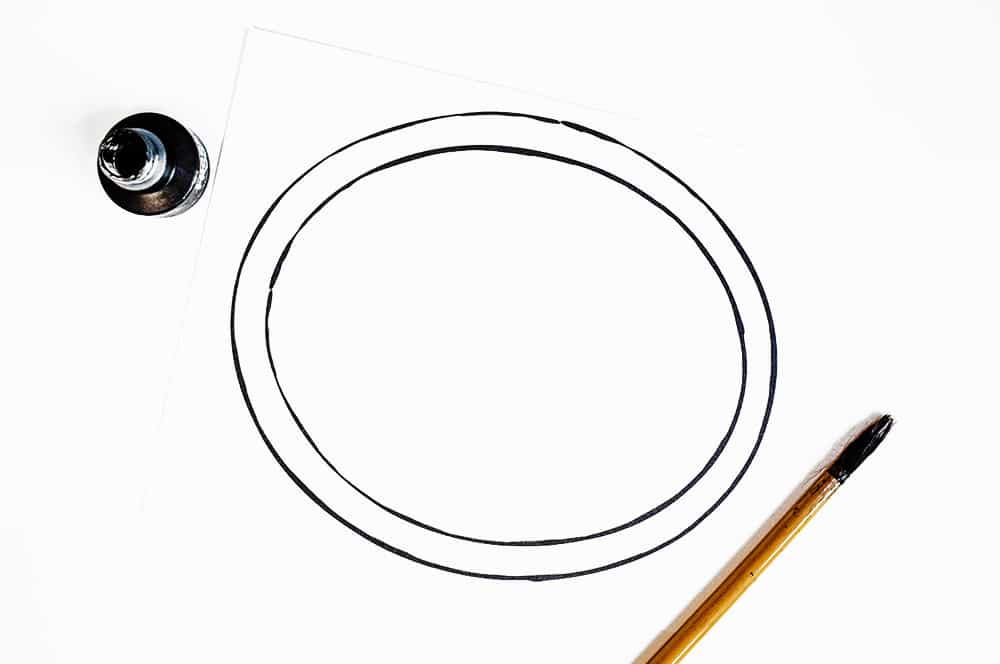 Sketch and ink a simple frame for your bat | DIY faux bat collection for kids