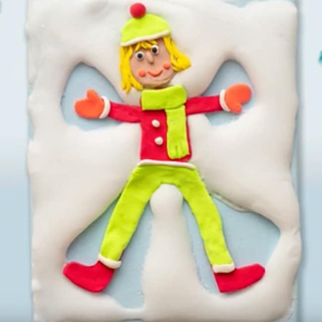 Kids holiday crafts from everyday supplies - clay snow angel craft | via barley & birch