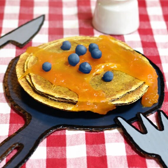 Our Paul Bunyan play pancakes are an incredibly fun sensory play activity for kids! | via barley & birch