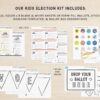 A preview of our printable election kit for kids