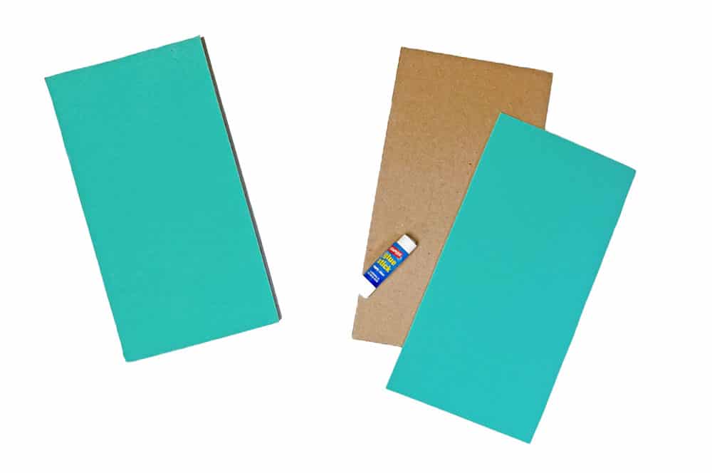 Cover your cardboard squares with colorful paper or foam sheets.