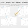 bandb-witch-boot-template-set-preview Witch and Warlock Boot Template Printable Set Preview