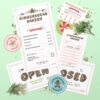 DIY Gingerbread Play Bakery Forms and Signs