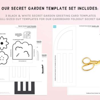 Our printable secret garden template set