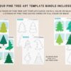 Pine Tree Art Template Bundle Preview 1