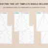 Pine Tree Art Template Bundle Preview 4