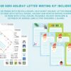 printable-holiday-stationery-for-kids-preview A preview of the pages of our printable holiday stationery and letter writing kit for kids