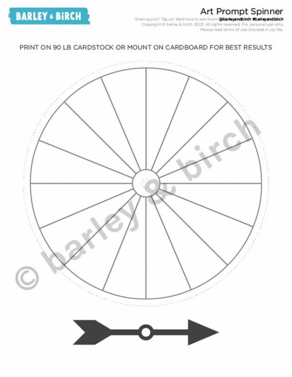 Art Prompt Spinner Set