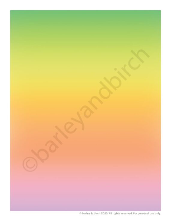 Our printable spring color scavenger hunt page