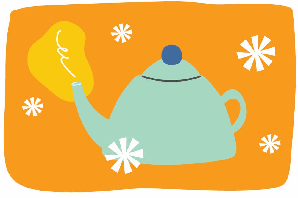 Illustration for a holiday tea or cocoa bar 