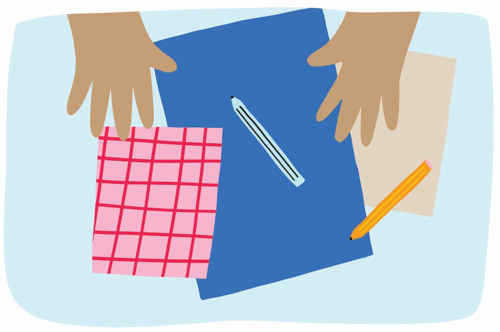 Illustration for a holiday coloring or drawing family activity 
