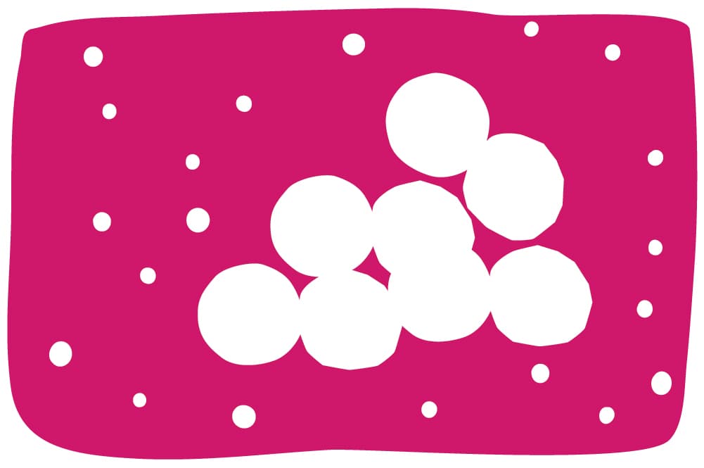 Illustration for a family holiday snowball fight