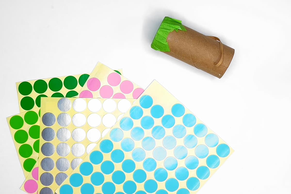 How to make a DIY confetti popper step four