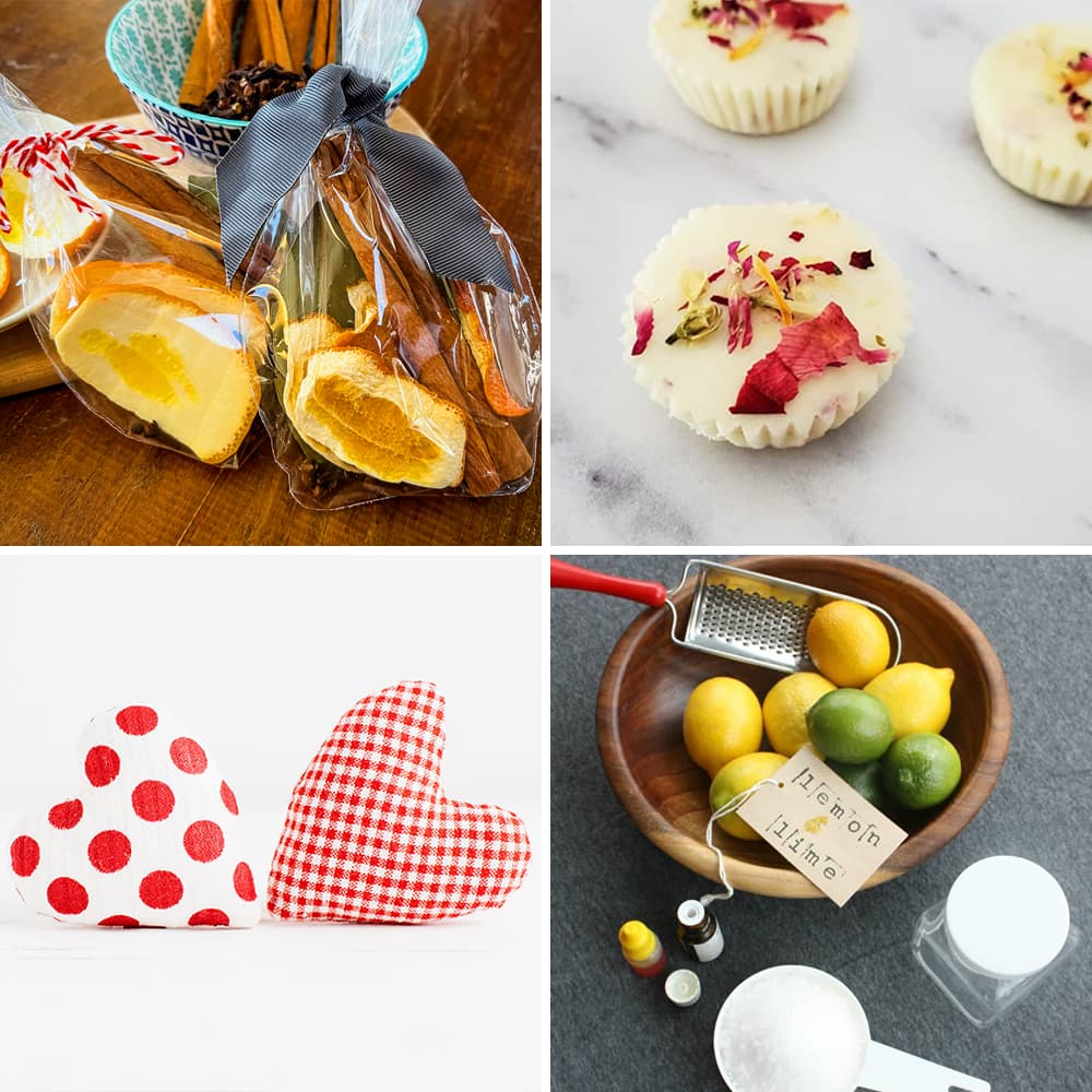 A photo collage of DIY self-care crafts kids can make for Mothers Day