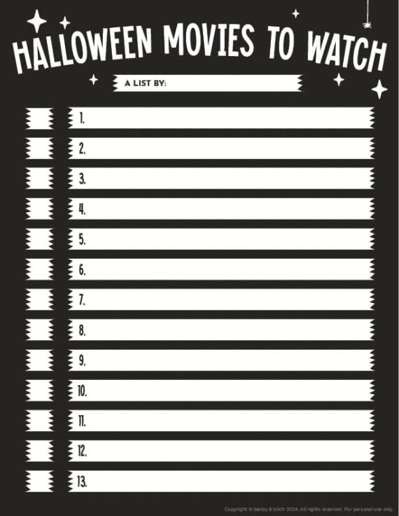 free-printable-Halloween-movie-countdown-list-for-kids-3 A preview of one of the versions of our free printable Halloween movie countdown lists for kids and families