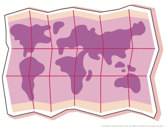 A preview of our customizable valentine travel map