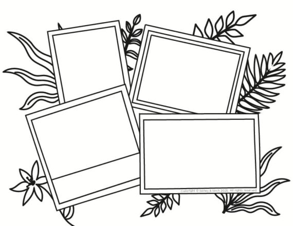 A preview of our kids vacation memories polaroid drawing prompt